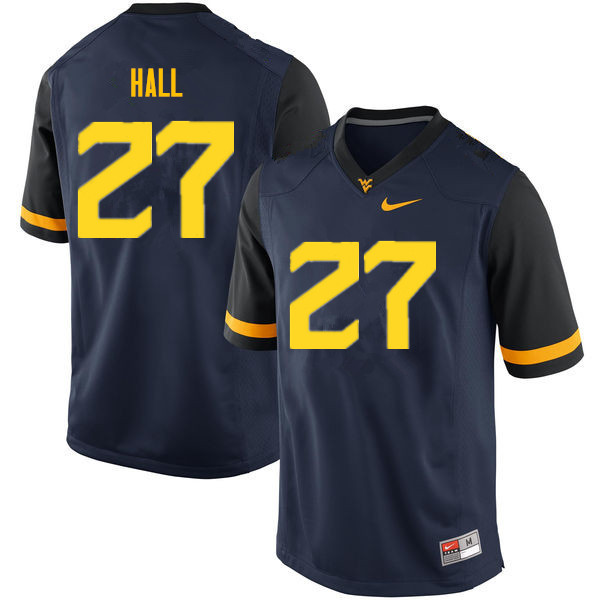 NCAA Men's Kwincy Hall West Virginia Mountaineers Navy #27 Nike Stitched Football College Authentic Jersey RV23R08WY